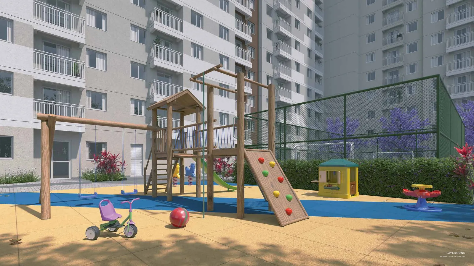 Playground do Nova Leopoldina, área descoberta de lazer infantil